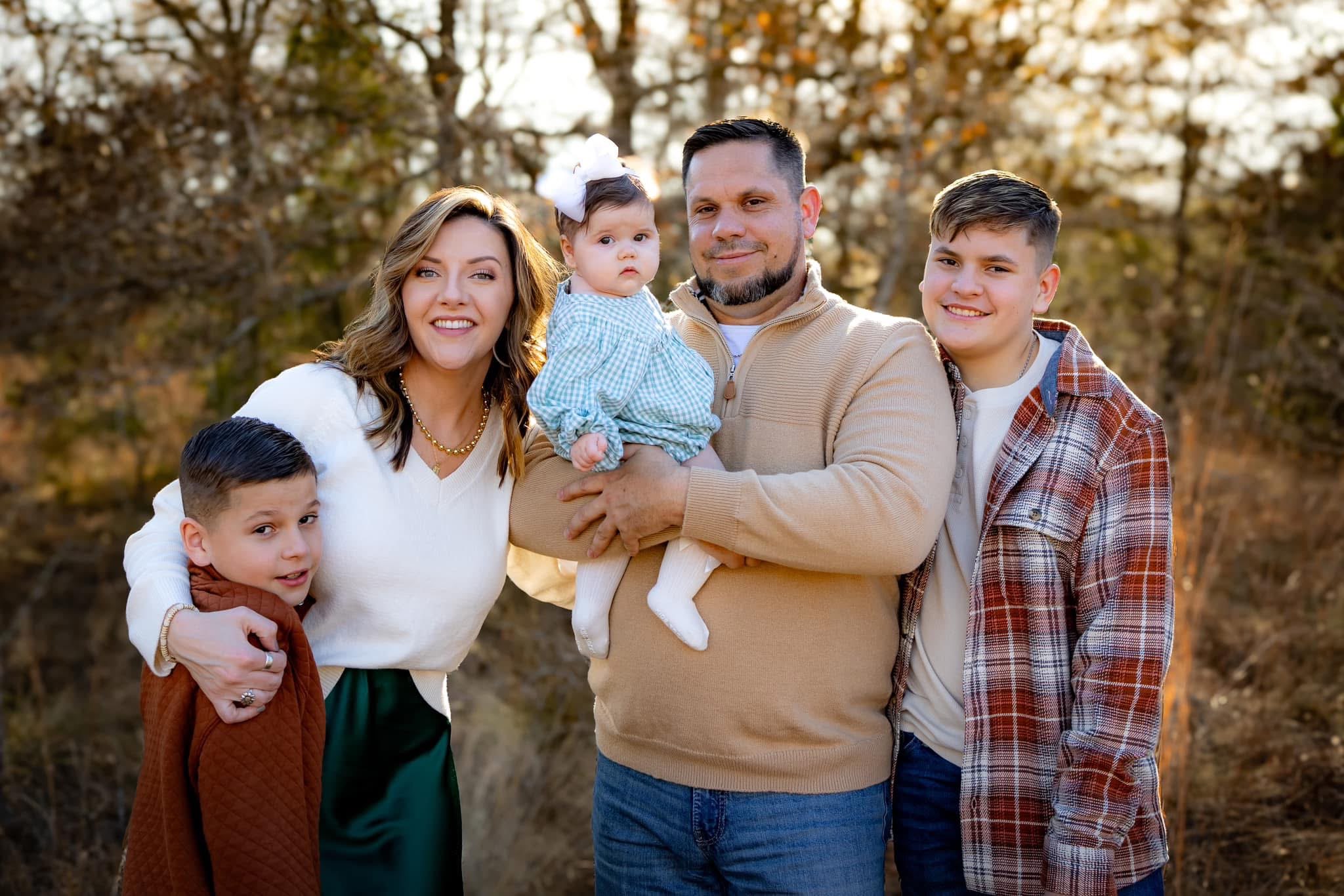 Family portrait outdoors